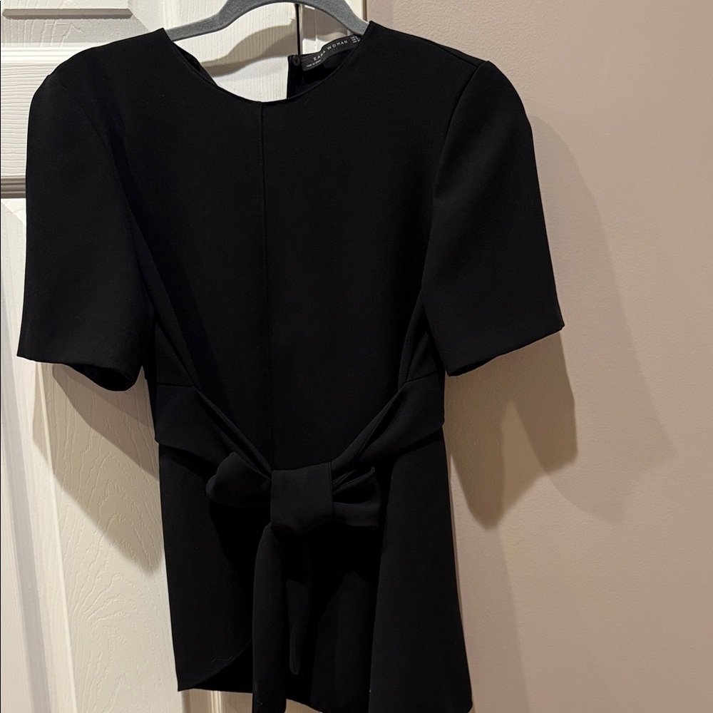 Zara Black Short Sleeve Top